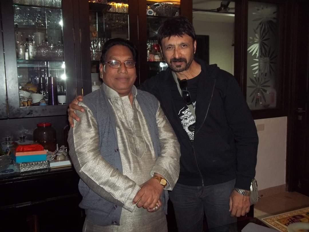 Astro Lion Ashok Bhatnagar, founder of Aradhana Astro Research Society, photographed with a visiting guest